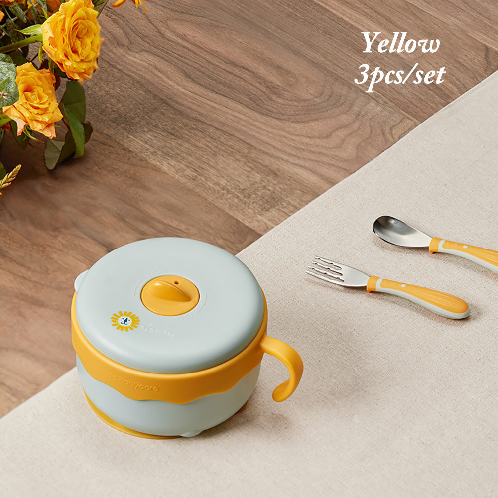 Suction Cup Bowl Grinding Stainless Steel Set: The Perfect Mealtime Companion for Your Little Ones